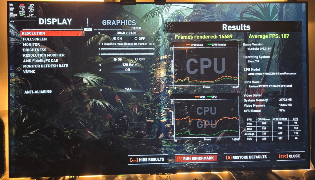 Shadow of the Tomb Raider benchmark scores
