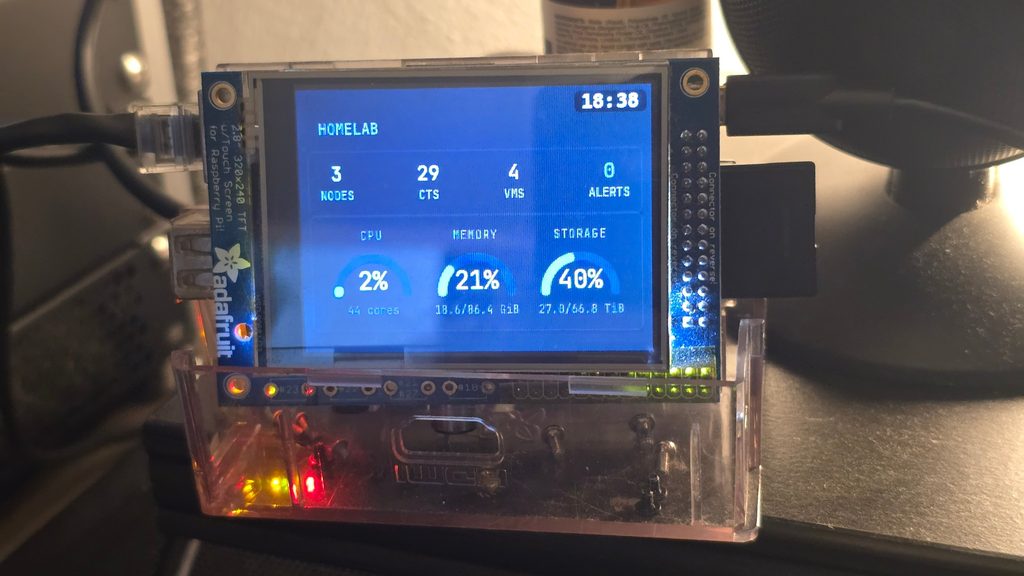 a raspberry pi 1b as a dashboard panel